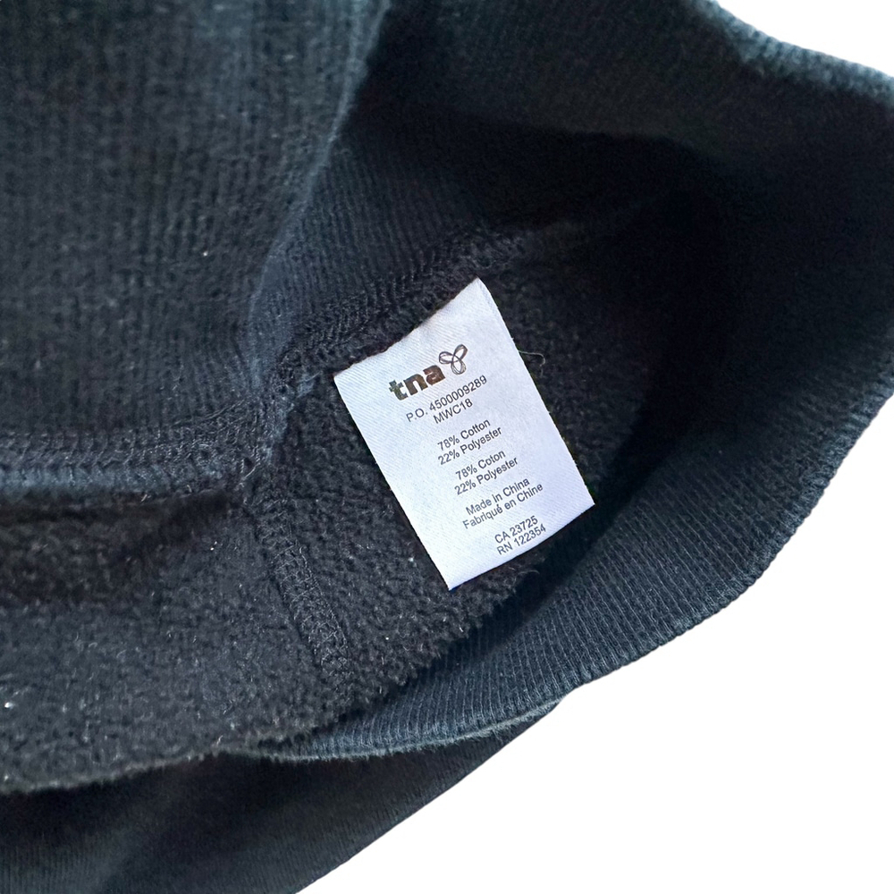 Aritzia TNA Black Long sleeves Hoodie Women Cotton Blend Sz L - Picture 11 of 12